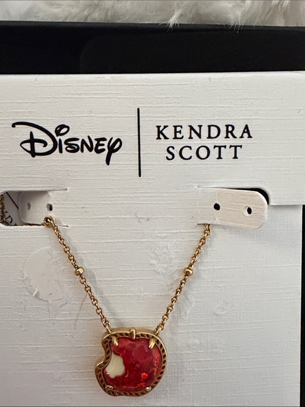 Kendra Scott Gold-Tone Necklace with Red Apple Pendant